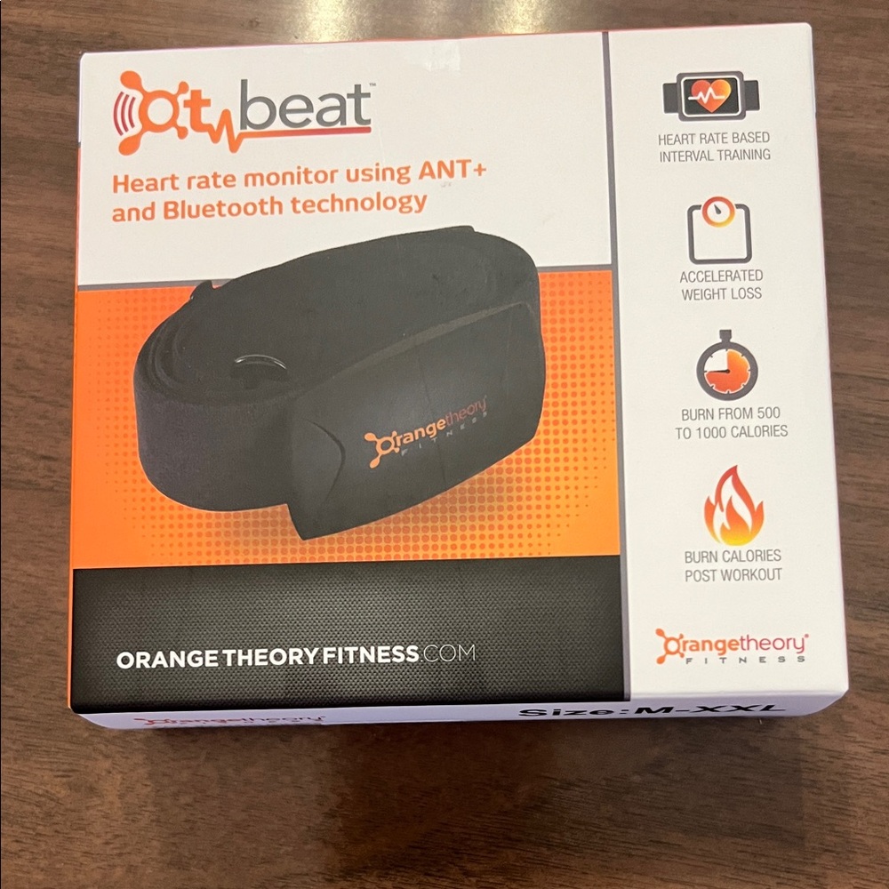 Orangetheory OTbeat Heart Rate Monitor Chest Strap - Black and Orange